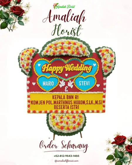Papan Bunga Pernikahan Brongkal